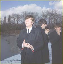 The Beatles in New York's Central Park in February 1964