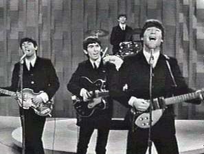 The Beatles performing on The Ed Sullivan Show for the first time